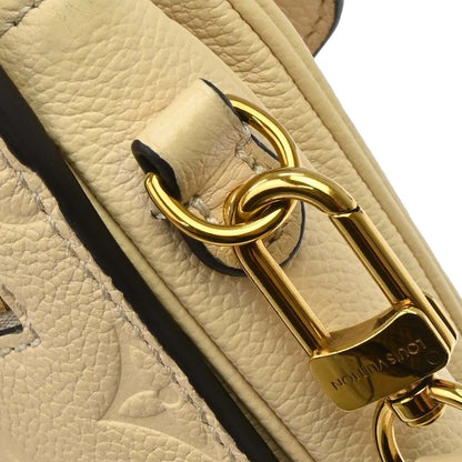 Louis Vuitton Braided Handle Pochette Metis Monogram Empreinte Leather, White, Leather, Handbag