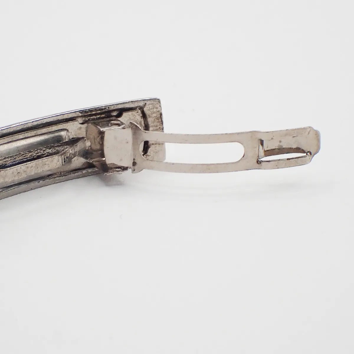 Chanel Logo Hair Barrette Metal, Silver, Metal, Head Accessory