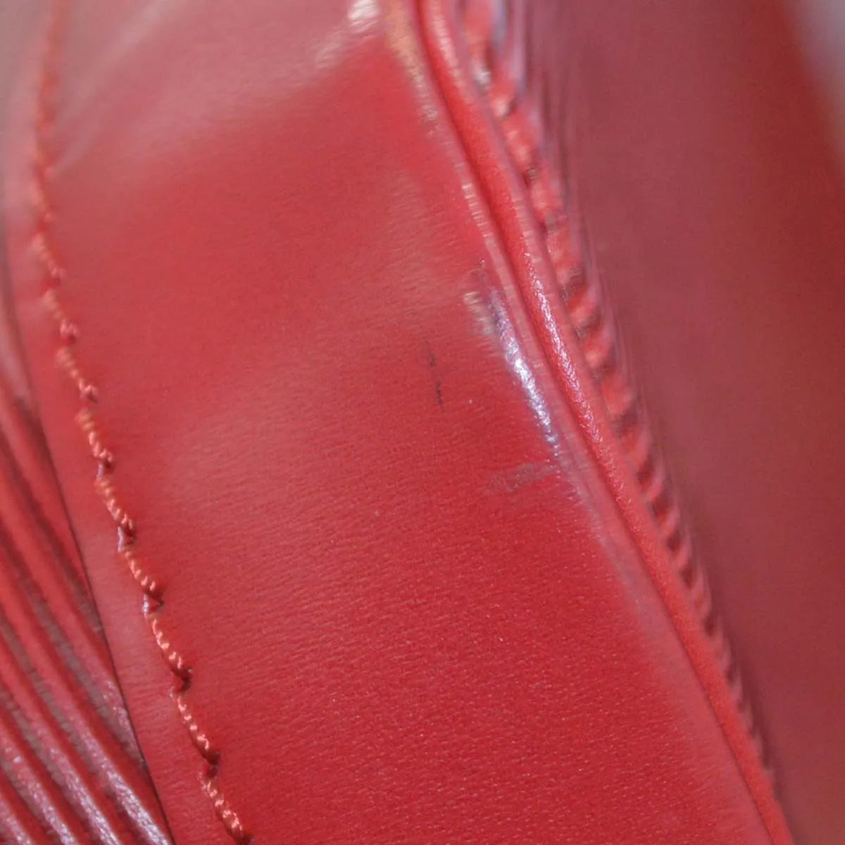 Louis Vuitton Alma Epi, Red, Leather, Handbag