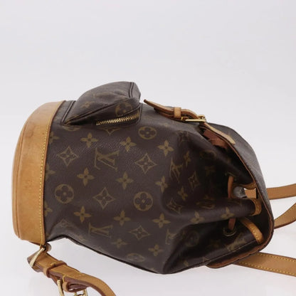 Louis Vuitton Montsouris Monogram, Brown, Canvas, Backpack