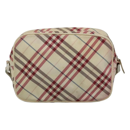 Burberry Nova Check Blue Label Nylon, White, Nylon, Shoulder Bag