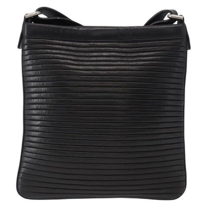 Salvatore Ferragamo Gancini Leather, Black, Leather, Shoulder Bag