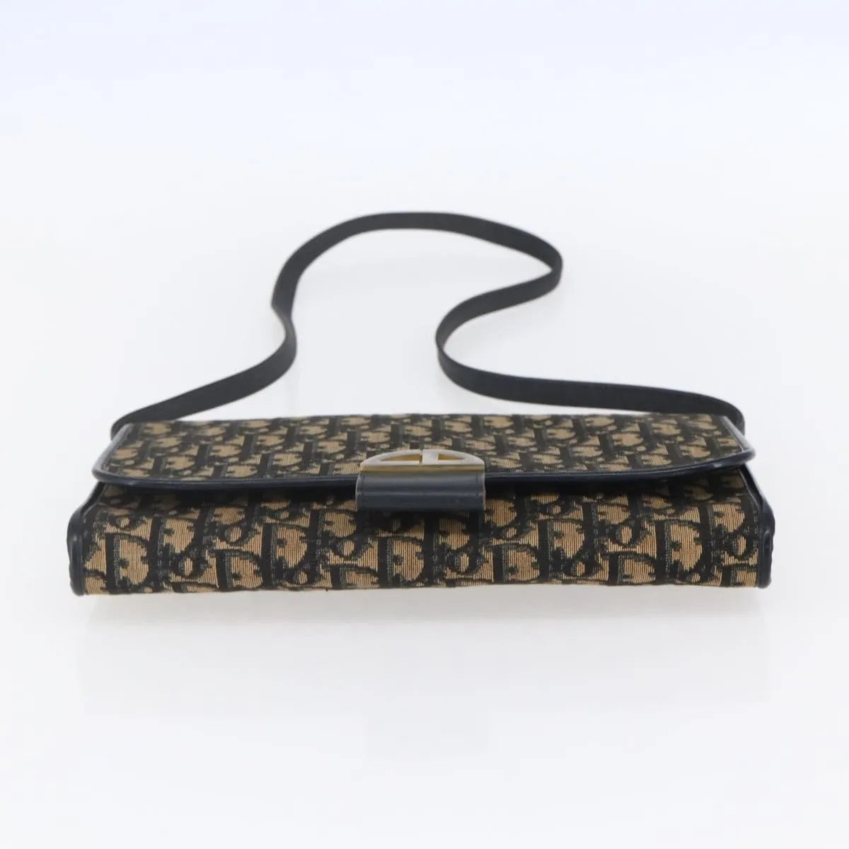 Christian Dior Vintage Trotter Canvas, Navy, Canvas, Shoulder Bag