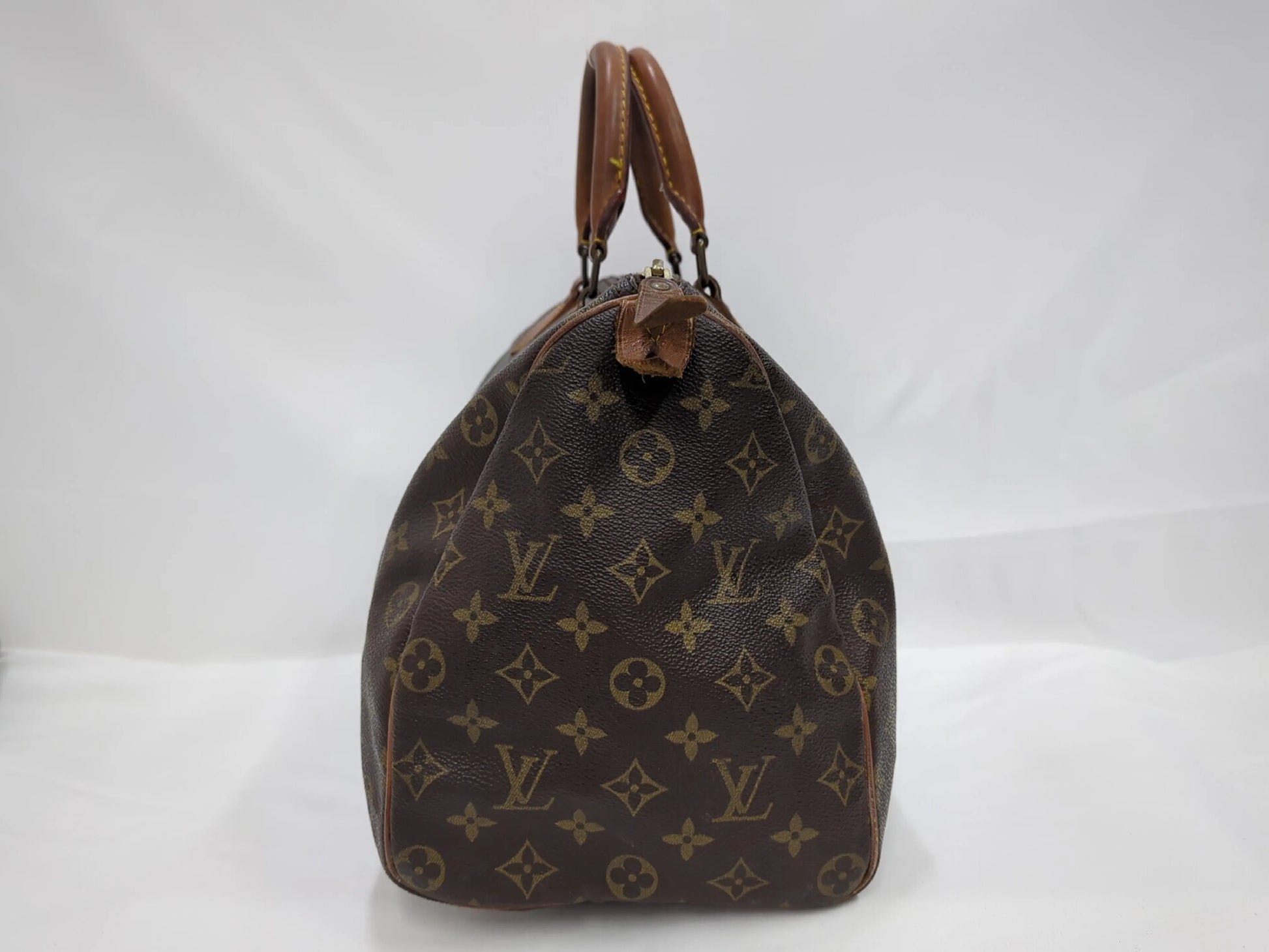 Louis Vuitton Speedy Monogram Canvas, Beige, Canvas, Handbag