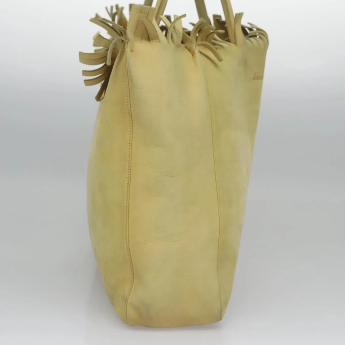 Salvatore Ferragamo Vintage Suede, Yellow, Suede, Shoulder Bag