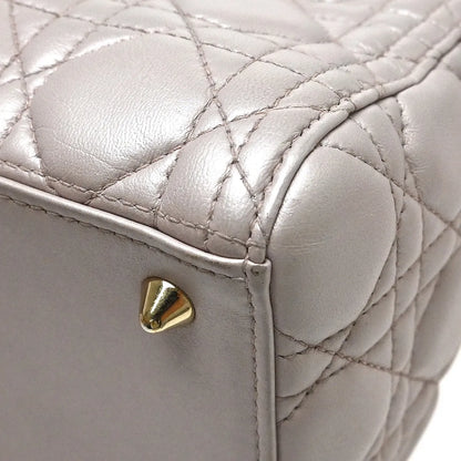 Christian Dior Lady Dior Cannage Quilt Lambskin, Pink, Leather, Handbag