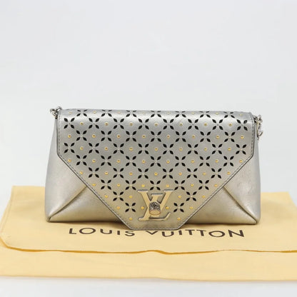 Louis Vuitton Love Note Chain Clutch Leather, Silver, Leather, Shoulder Bag