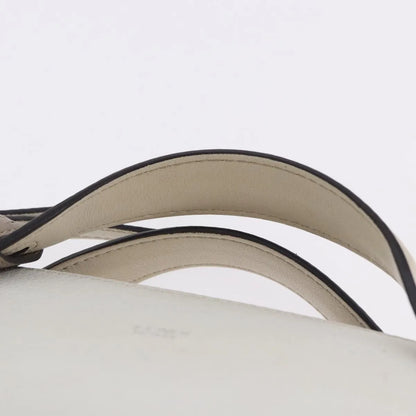 Fendi By The Way Satchel M, White, Leather, Crossbody Bag