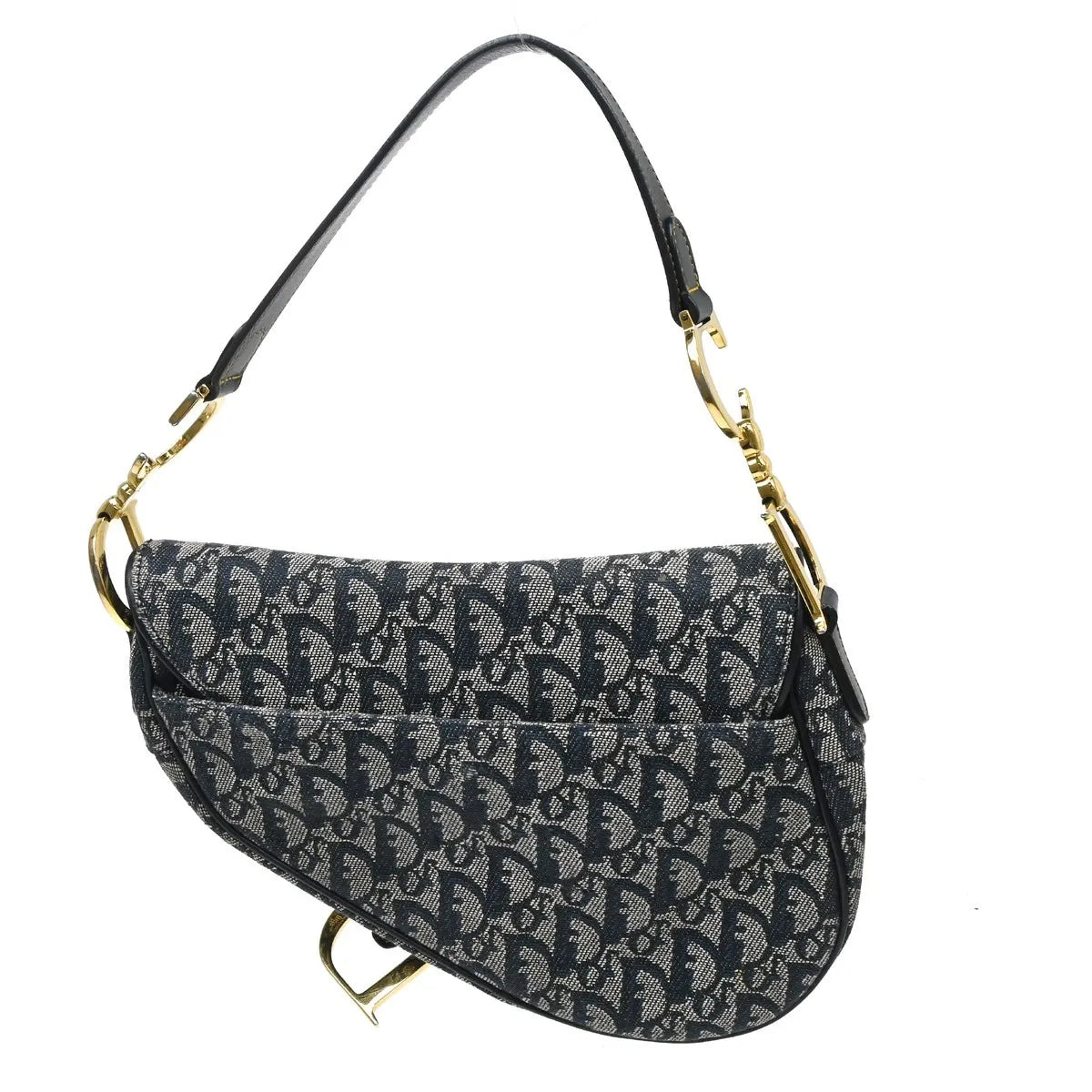 Christian Dior Vintage Trotter Canvas, Navy, Canvas, Handbag