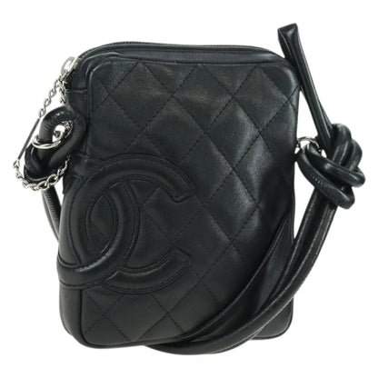 Chanel Cambon Crossbody Bag Quilted leather, Black, Leather, Shoulder Bag