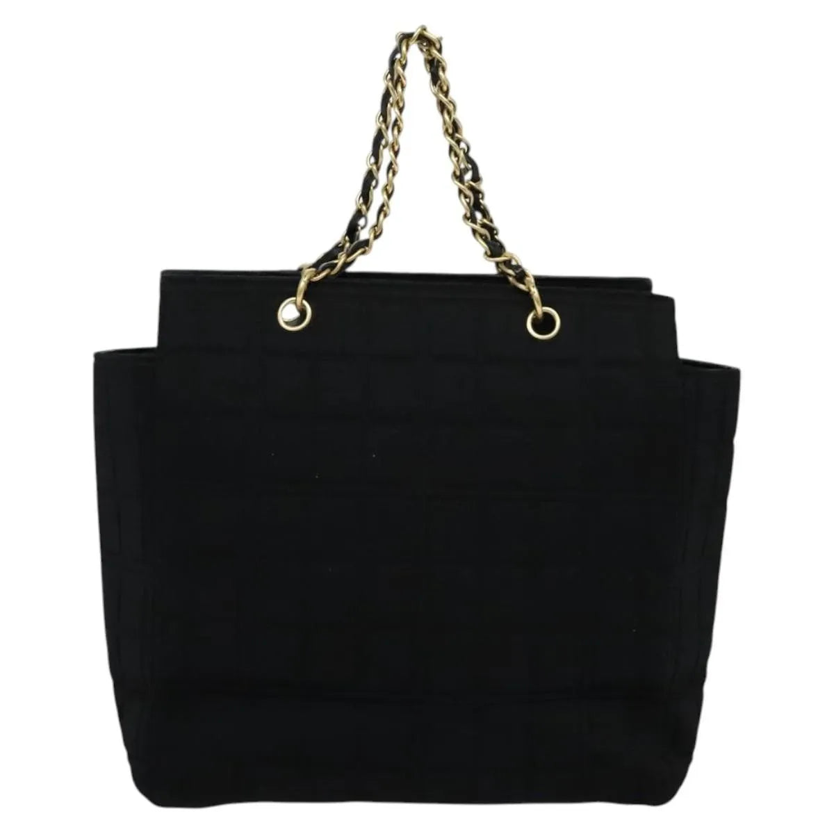 Chanel Chocolate Bar CC Tote Cotton, Black, Cotton, Tote Bag