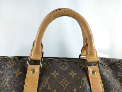 Louis Vuitton Keepall Bandouliere Monogram Canvas, Brown, Canvas, Travel Bag