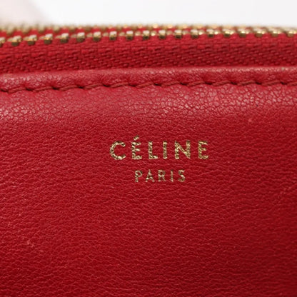 Celine Trio Leather, Red, Leather, Shoulder Bag