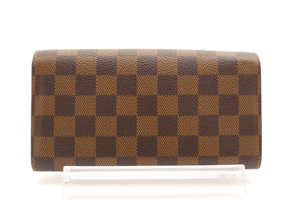 Louis Vuitton Portefeuille Sarah Damier, Brown, Canvas, Wallet