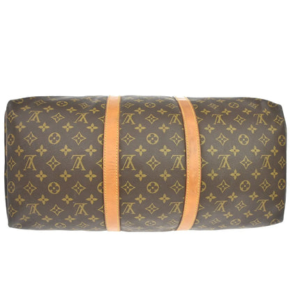 Louis Vuitton Keepall Monogram, Brown, Canvas, Travel Bag