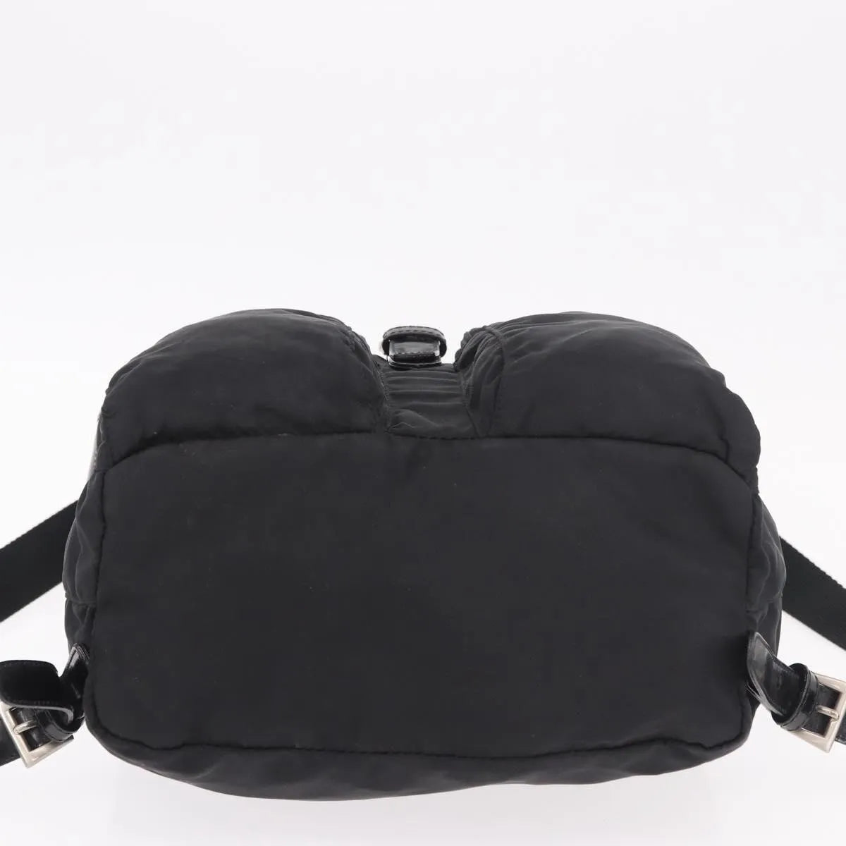 Prada Double Front Pocket Tessuto, Black, Nylon, Backpack