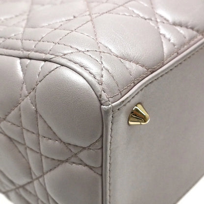 Christian Dior Lady Dior Cannage Quilt Lambskin, Pink, Leather, Handbag