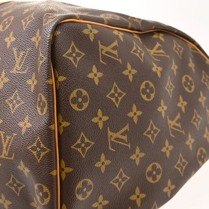 Louis Vuitton Keepall Monogram, Brown, Canvas, Travel Bag
