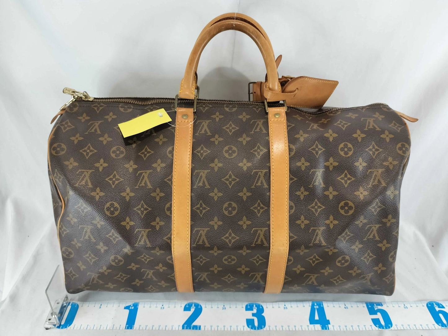 Louis Vuitton Keepall Monogram Canvas, Beige, Canvas, Travel Bag