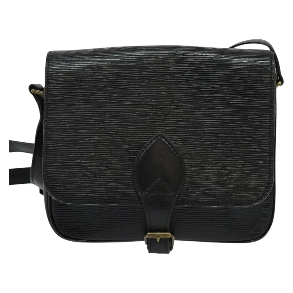 Louis Vuitton Cartouchiere Epi Leather, Black, Leather, Shoulder Bag