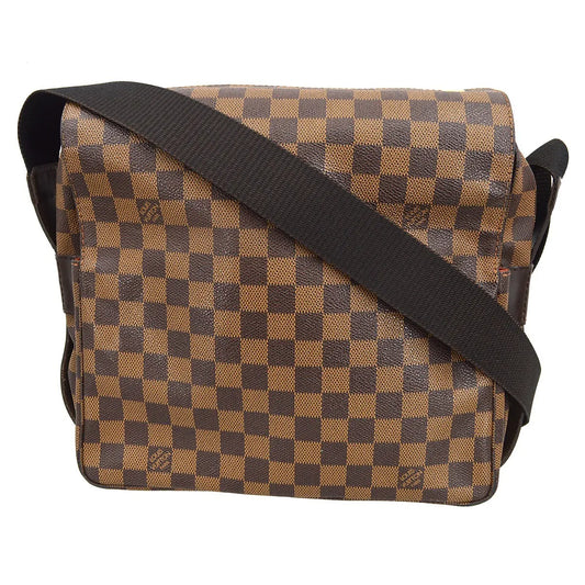 Louis Vuitton Naviglio Damier, Brown, Canvas, Shoulder Bag