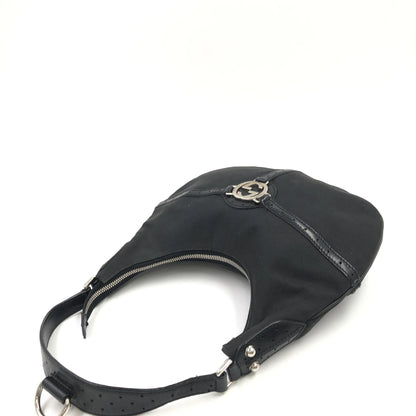 Gucci Reins Web Hobo Canvas, Black, Canvas, Handbag