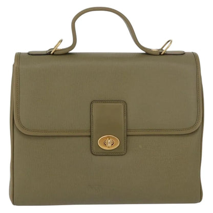 Gucci Vintage Leather, Green, Leather, Handbag