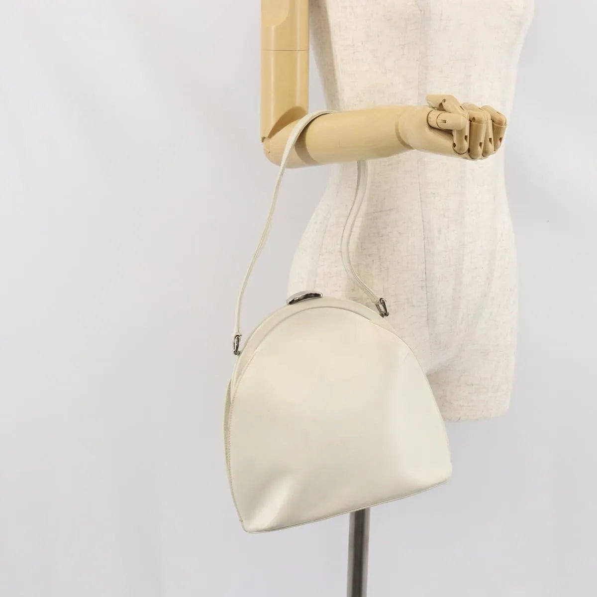 Gucci Vintage Leather, White, Leather, Handbag