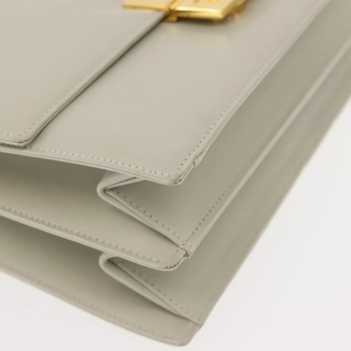 Givenchy Vintage 4G Leather, Gray, Leather, Shoulder Bag