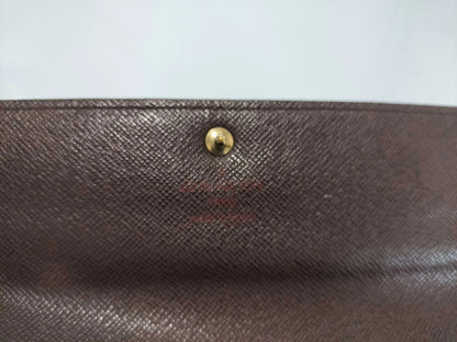Louis Vuitton Portefeuille Sarah Damier, Brown, Canvas, Wallet