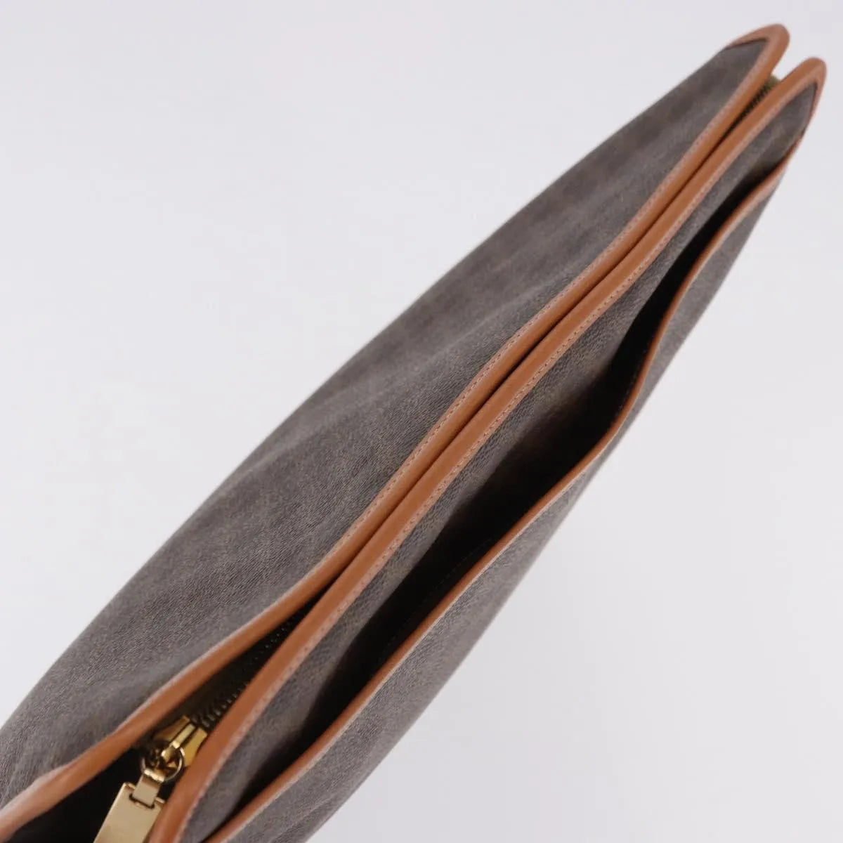 Celine Macadam Pochette Canvas and Leather, Brown, PVC, Clutch