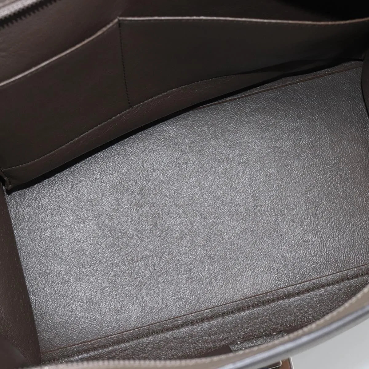 Celine Trapeze Leather with Suede, Gray, Leather, Handbag