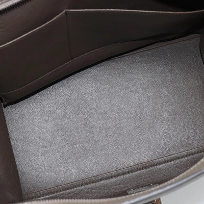 Celine Trapeze Leather with Suede, Gray, Leather, Handbag