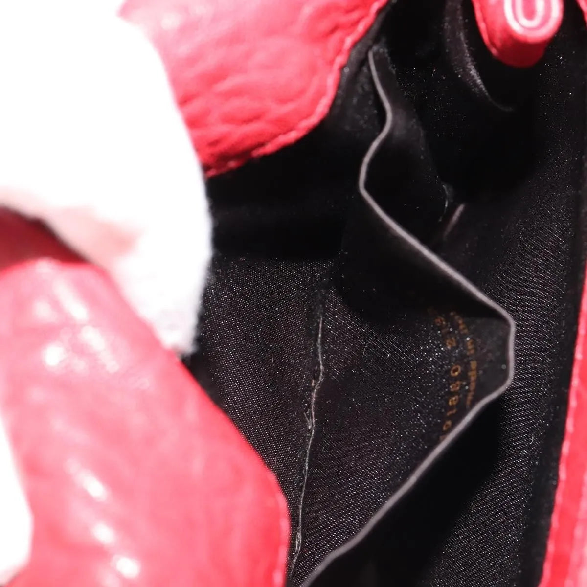 Saint Laurent Chain Leather, Red, Leather, Shoulder Bag