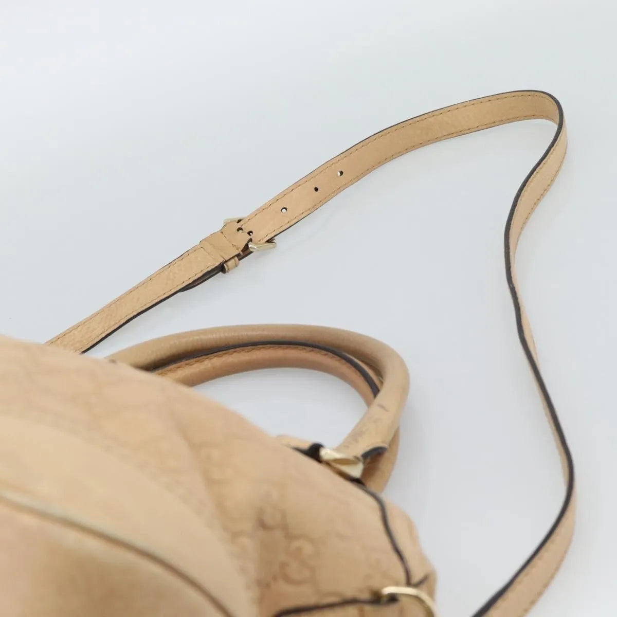 Gucci New Pelham Tote Guccissima Leather, Beige, Leather, Handbag