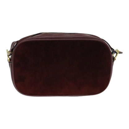 cartier Vintage must de Cartier Suede, Burgundy, Suede, Shoulder Bag