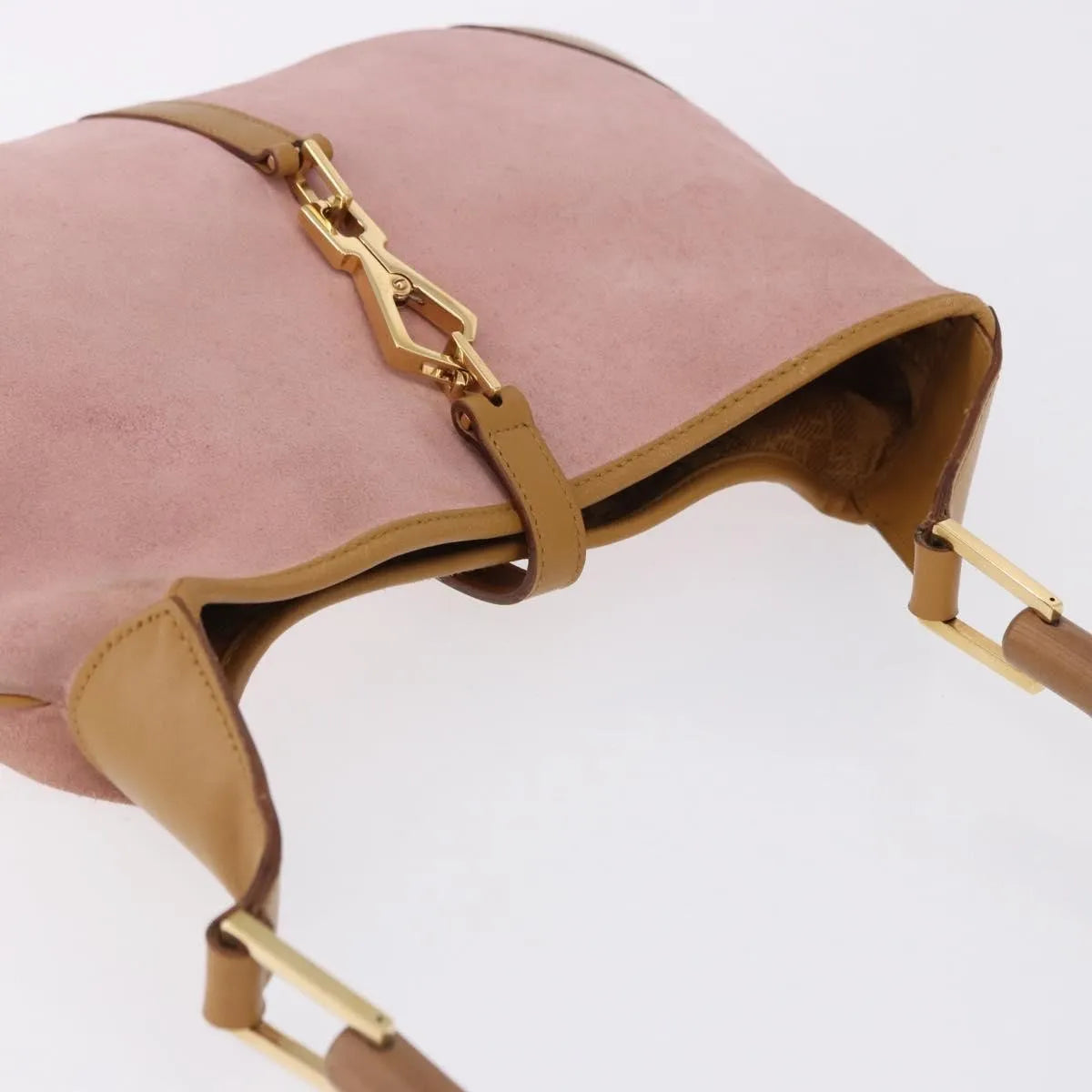Gucci Bamboo Jackie Suede, Pink, Suede, Handbag