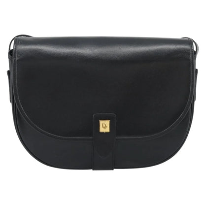 Christian Dior Vintage Leather, Black, Leather, Shoulder Bag