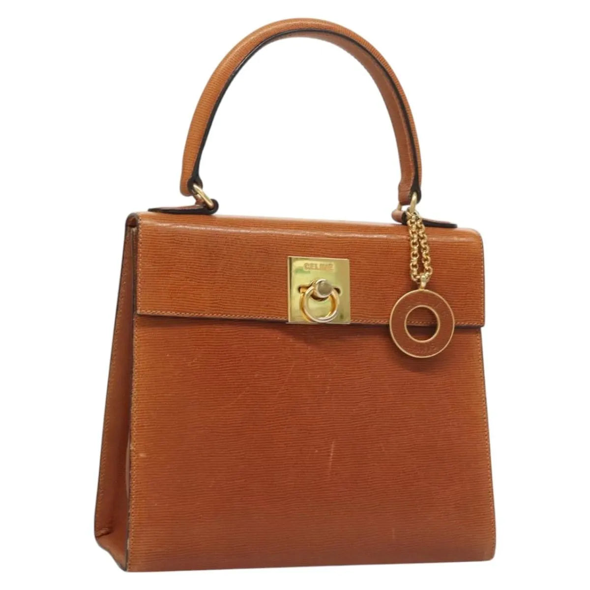 Celine vintage Leather, Brown, Leather, Handbag