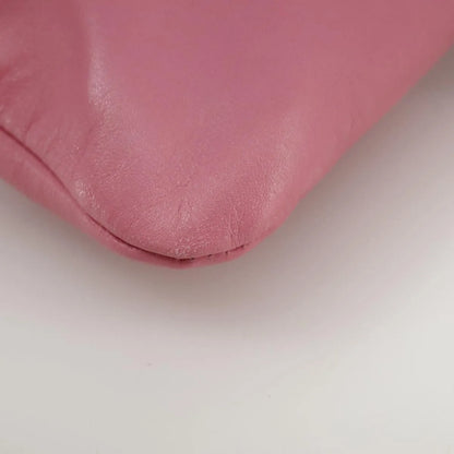 Valentino Garavani Pochette Leather, Pink, Leather, Clutch