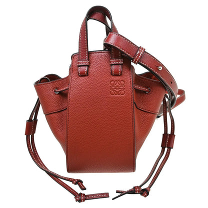 Loewe Hammock Leather, Red, Leather, Handbag