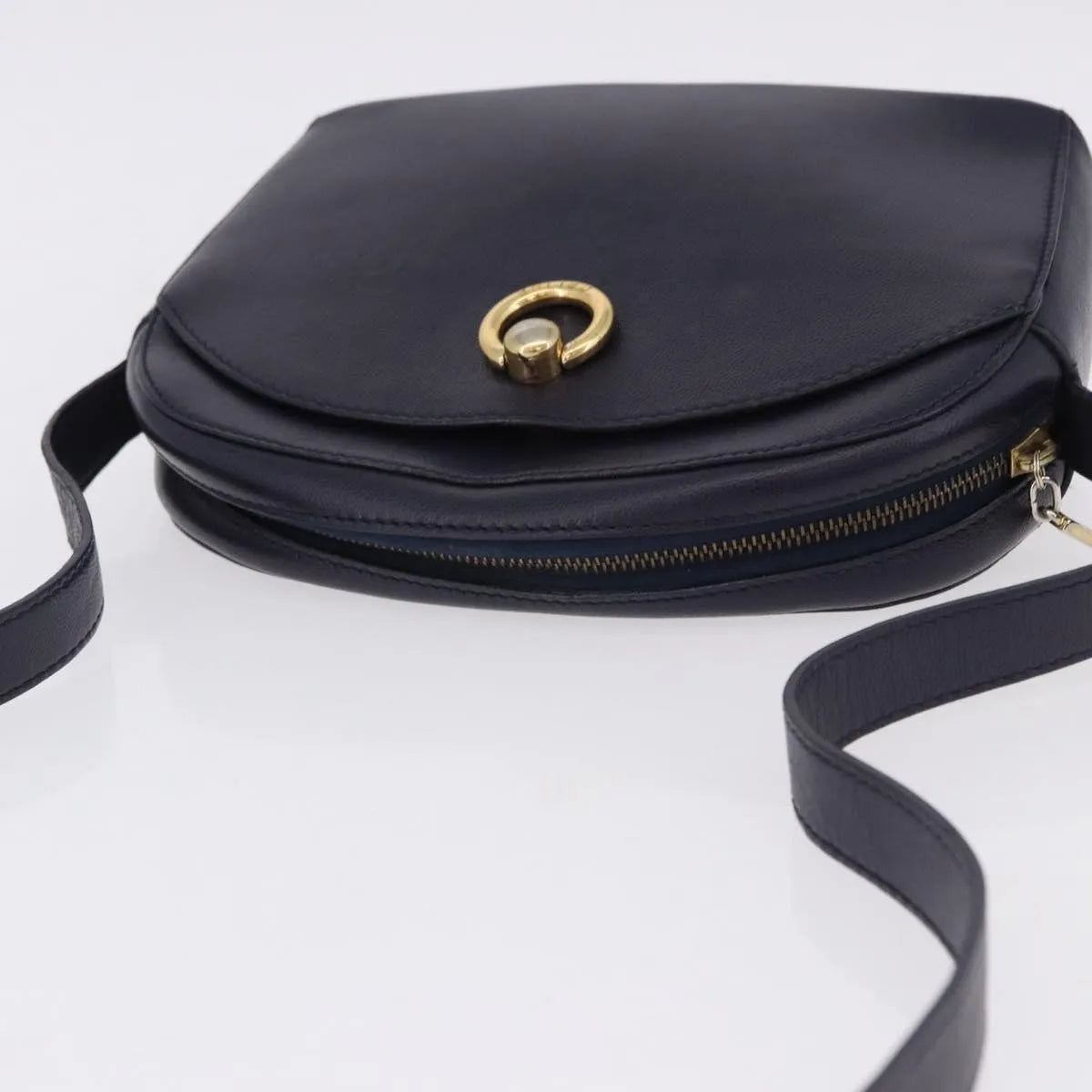 Celine Vintage Leather, Navy, Leather, Shoulder Bag