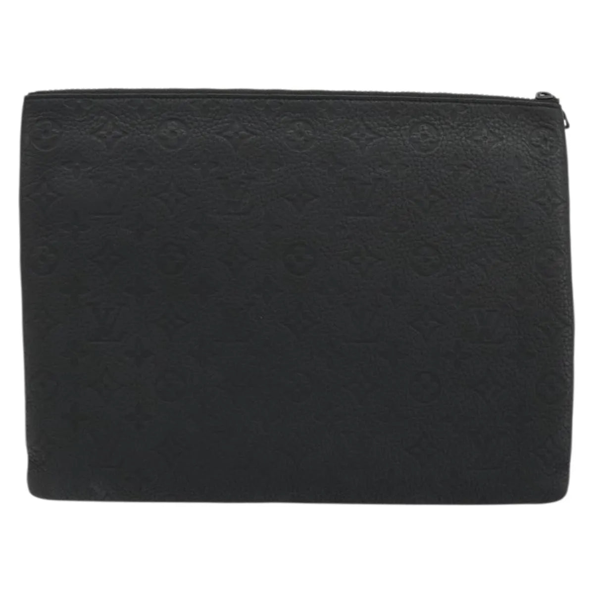 Louis Vuitton LV Friends A4 Printed Monogram Taurillon Leather, Black, Canvas, Clutch