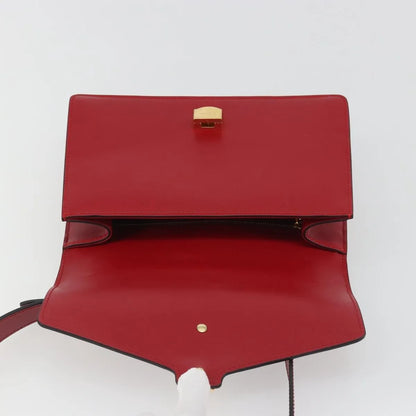 Gucci Sylvie Leather, Red, Leather, Shoulder Bag