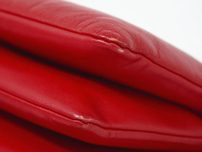 Celine Trio Leather, Red, Leather, Shoulder Bag