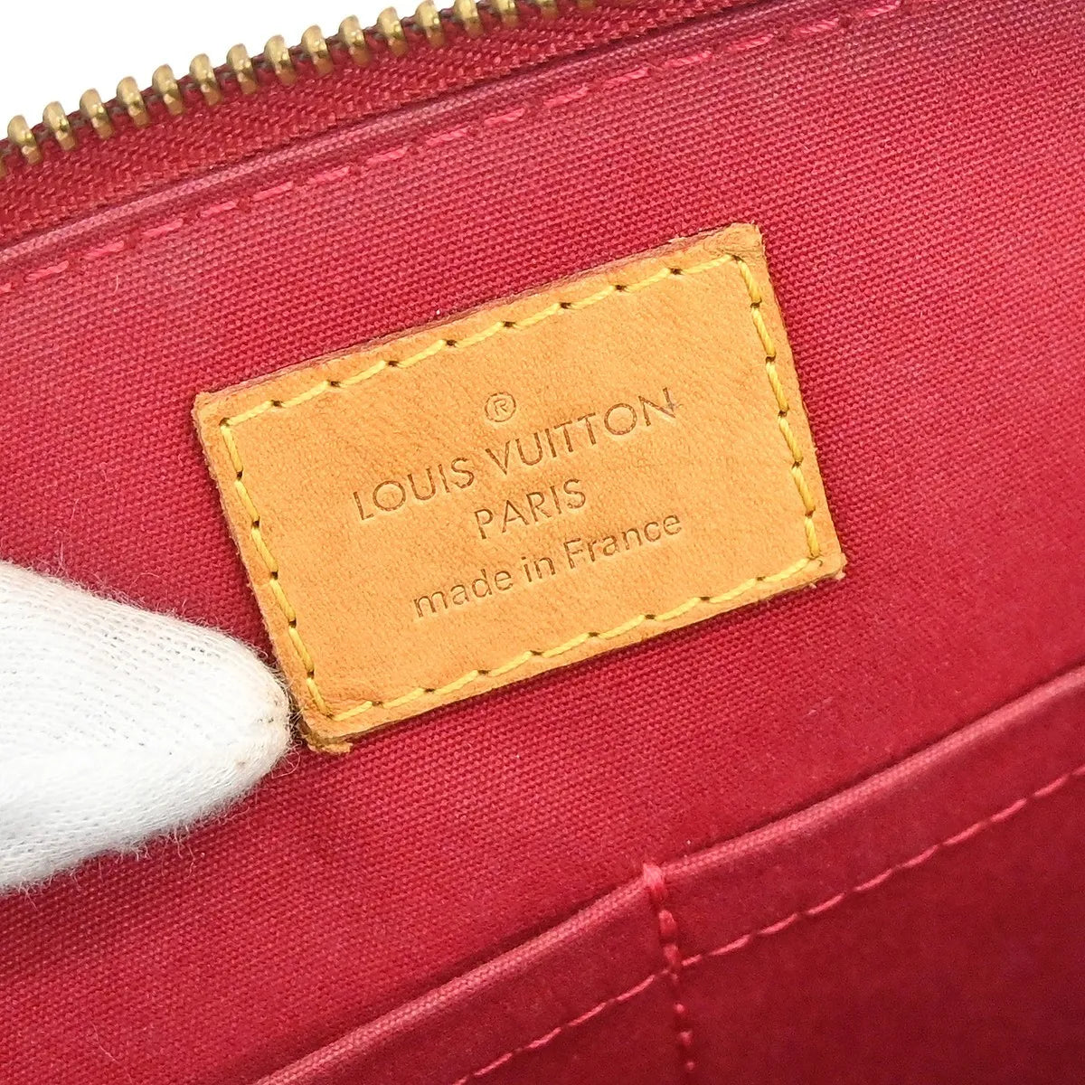 Louis Vuitton Sherwood Monogram, Red, Patent Leather, Handbag