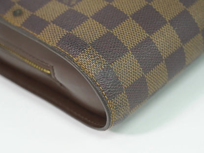 Louis Vuitton Pochette Saint Louis Damier, Brown, Canvas, Clutch
