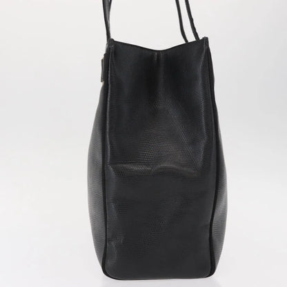 Salvatore Ferragamo Vintage Vara Bow Tote Lizard Embossed Leather, Black, Leather, Tote Bag