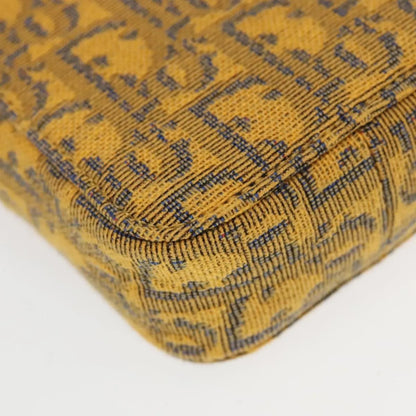 Christian Dior Vintage Trotter Canvas, Yellow, Canvas, Clutch