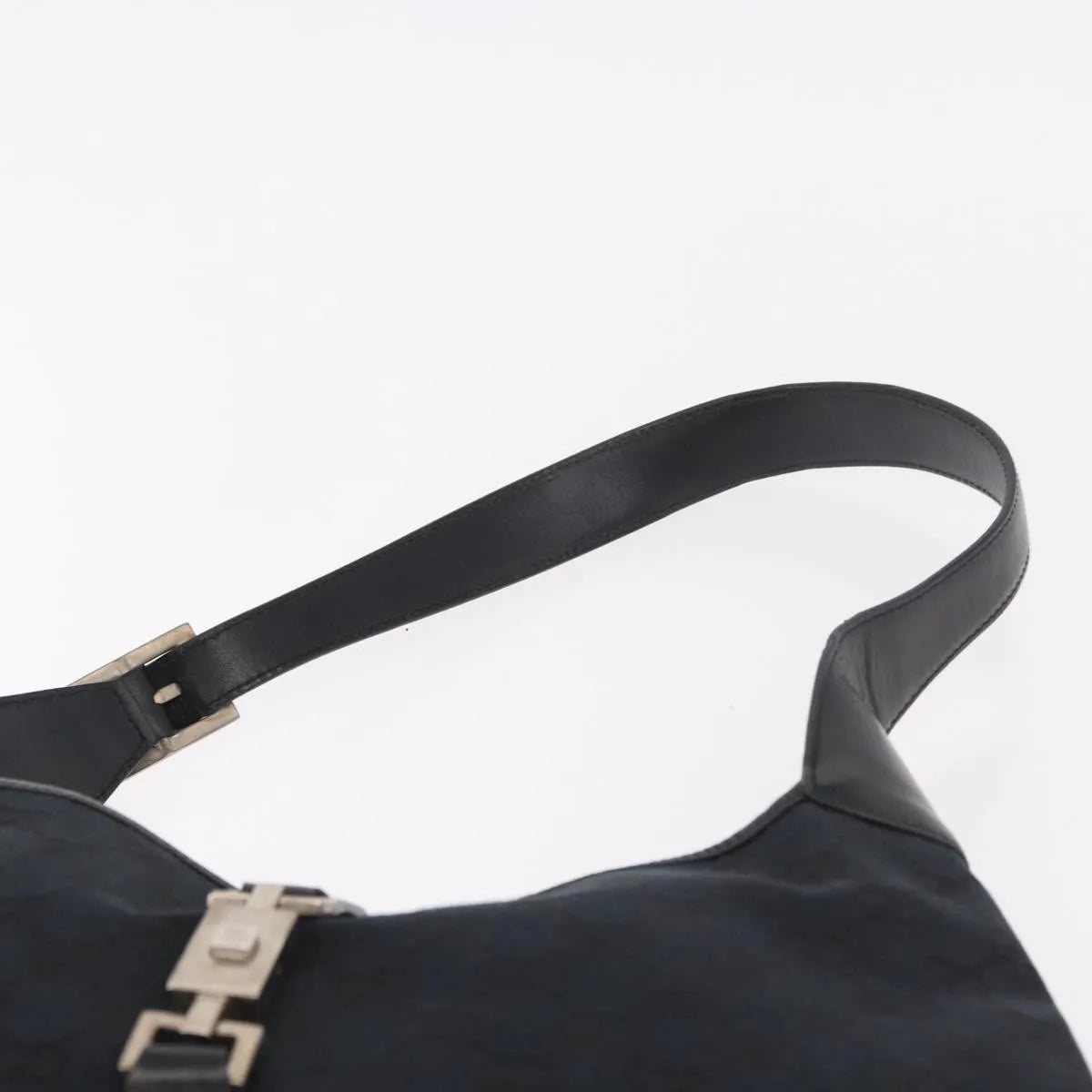 Gucci Vintage Jackie O Hobo Canvas and leather, Black, Canvas, Shoulder Bag